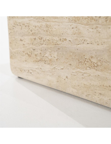 Table basse cubique en travertin Donta