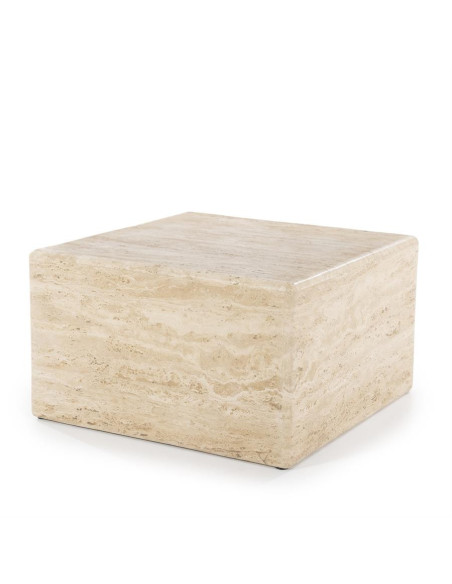 Table basse cubique en travertin Donta