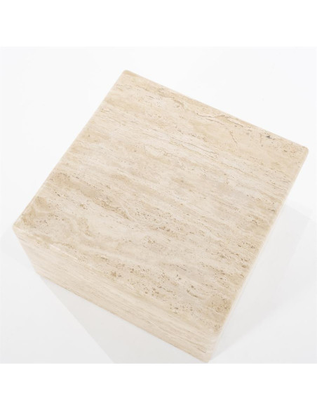 Table basse cubique en travertin Donta