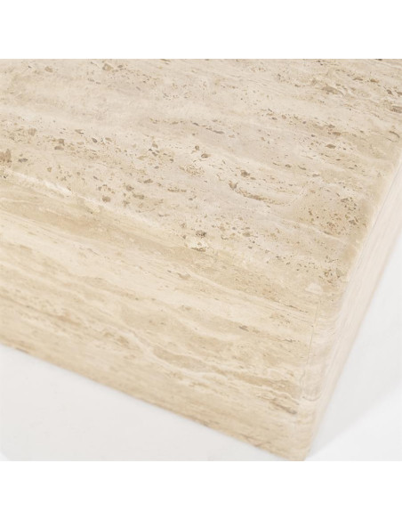 Table basse cubique en travertin Donta