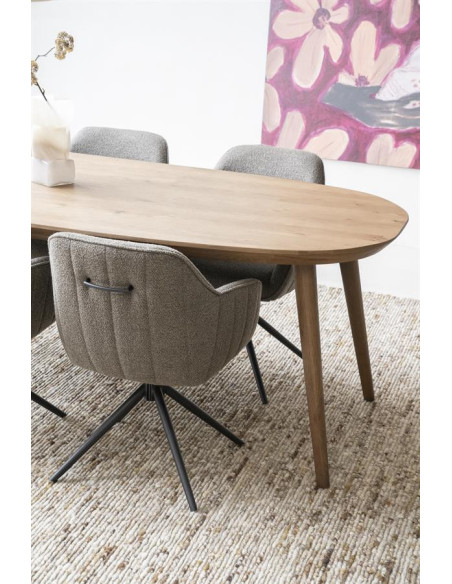 Grande table de salle à manger en chêne Elijah