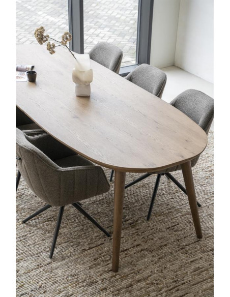 Grande table de salle à manger en chêne Elijah
