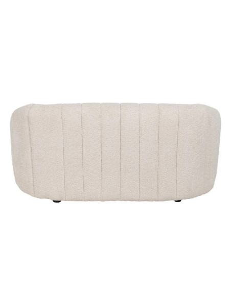 Canapé 2 places tissu moumoute beige