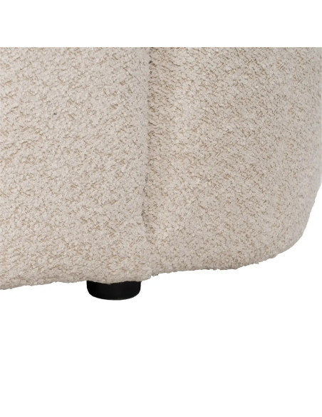 Canapé 2 places tissu moumoute beige