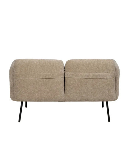 Canapé deux places en tissu et métal