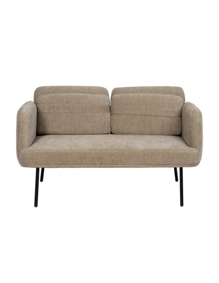 Canapé deux places en tissu et métal