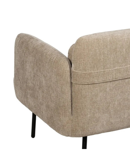 Canapé deux places en tissu et métal