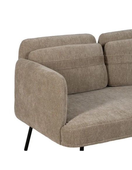 Canapé deux places en tissu et métal