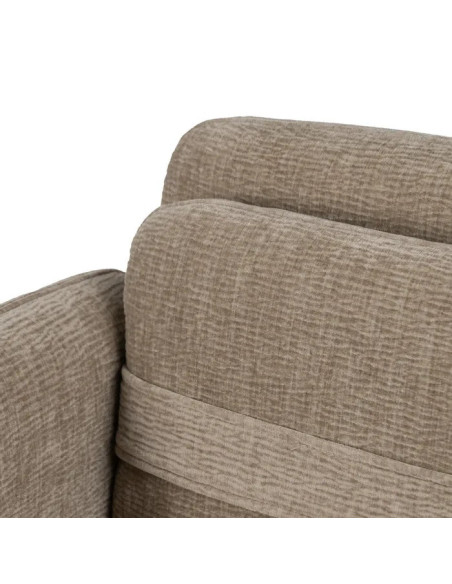 Fauteuil en tissu avec pieds en métal noir