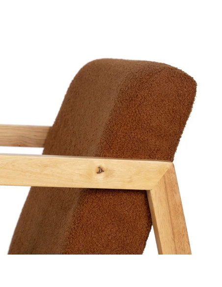 Fauteuil à bascule en tissu bouclette