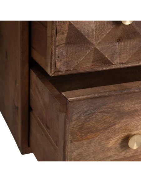 Armoire en manguier deux portes et deux tiroirs