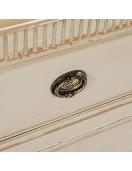 Commode 3 tiroirs couleur crème