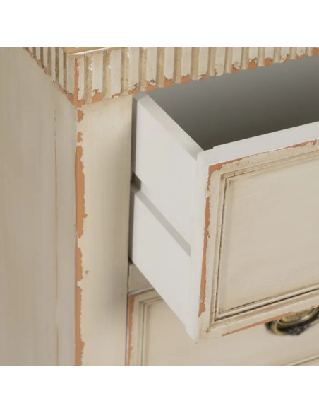 Commode 3 tiroirs couleur crème