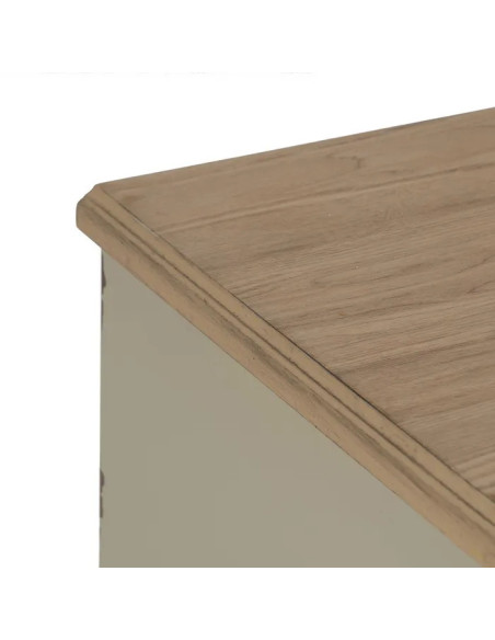 Commode 3 tiroirs rainurés style classique