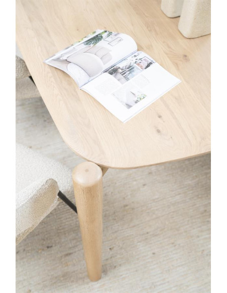 Grande table en chêne clair Selbu 240 cm