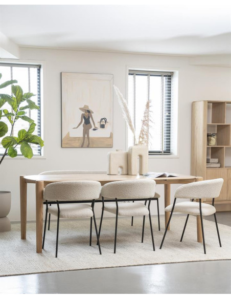 Grande table en chêne clair Selbu 240 cm