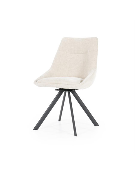 Chaise de repas rembourrée en tissu Bliss