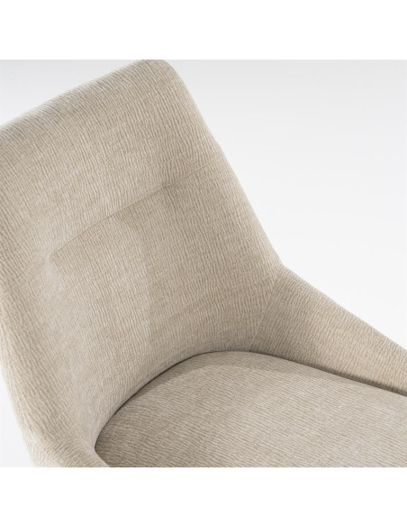 Chaise de repas rembourrée en tissu Bliss