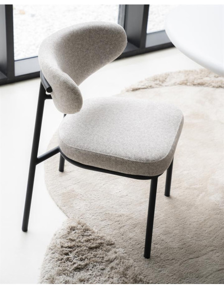 Chaise Design en tissu et métal Jari