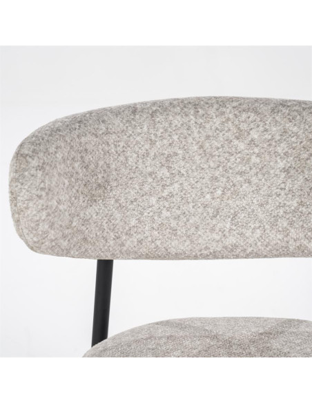 Chaise Design en tissu et métal Jari