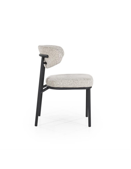 Chaise Design en tissu et métal Jari