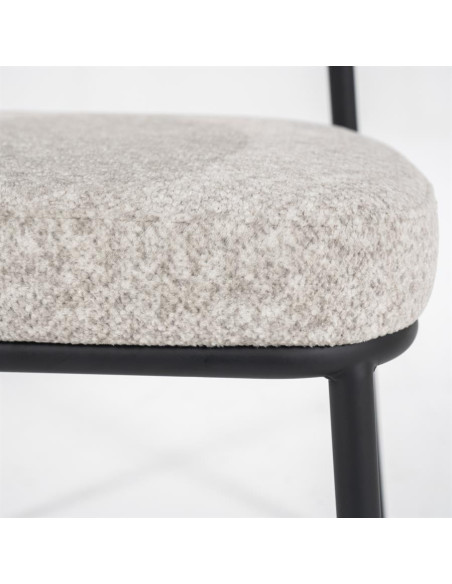 Chaise Design en tissu et métal Jari