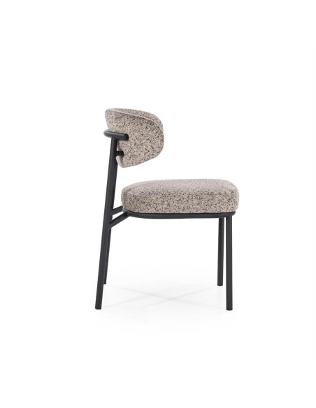 Chaise Design en tissu et métal Jari