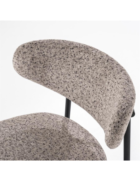Chaise Design en tissu et métal Jari