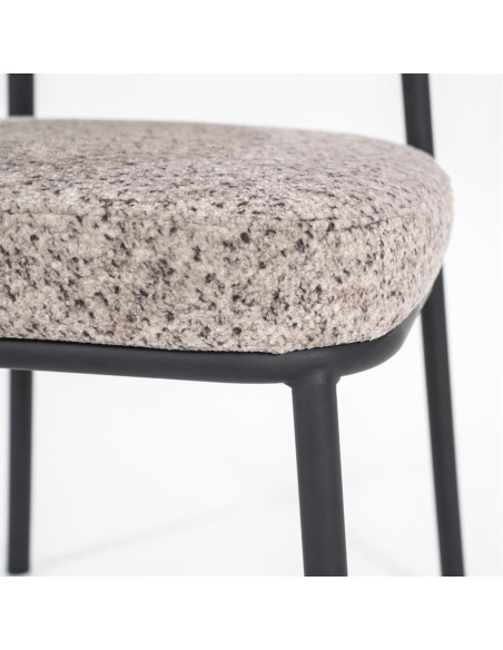 Chaise Design en tissu et métal Jari