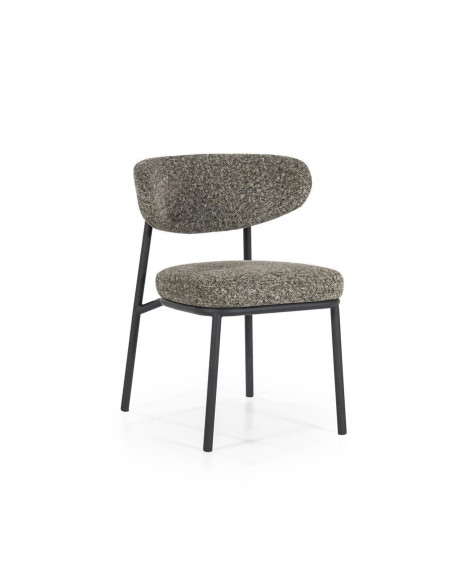 Chaise Design en tissu et métal Jari