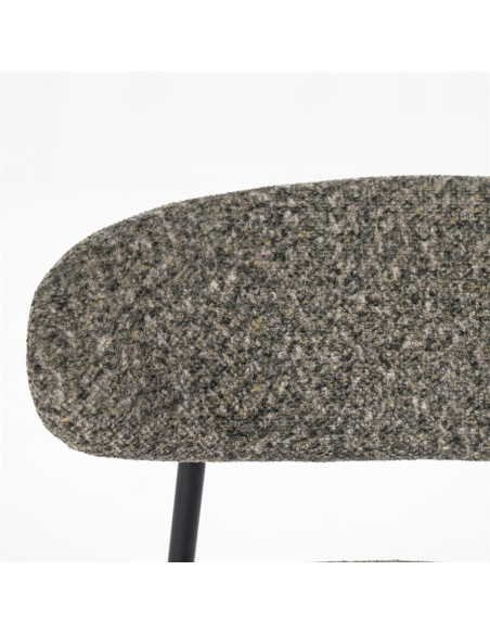Chaise Design en tissu et métal Jari