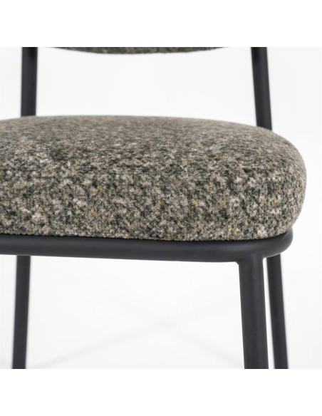 Chaise Design en tissu et métal Jari