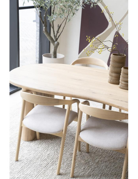Grande table Josh forme haricot 3 m