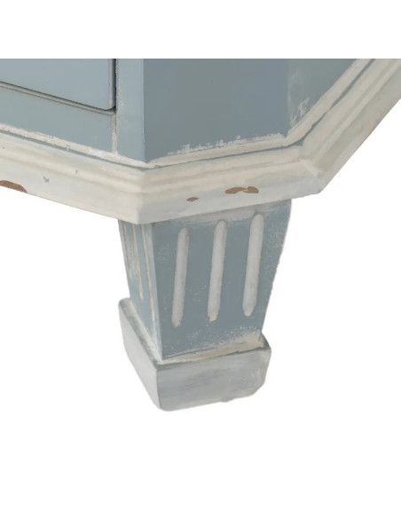 Commode 3 tiroirs grise bleutée