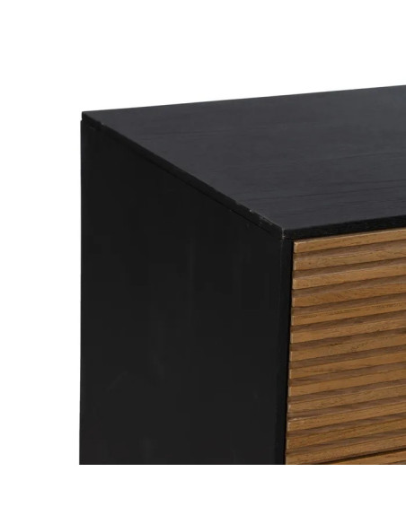 Commode 3 tiroirs en bois et métal