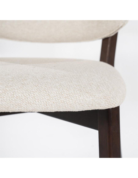 Chaise de bar en bois de chêne et tissu