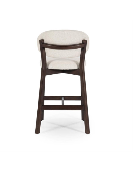 Chaise de bar en bois de chêne et tissu