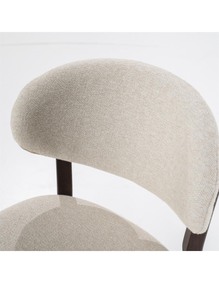 Chaise de bar en bois de chêne et tissu