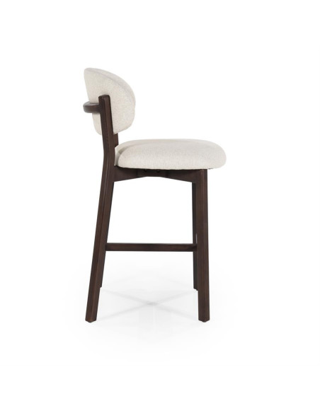 Chaise de bar en bois de chêne et tissu