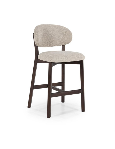 Chaise de bar en bois de chêne et tissu