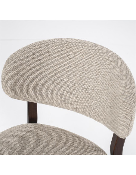 Chaise de bar en bois de chêne et tissu