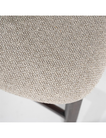 Chaise de bar en bois de chêne et tissu