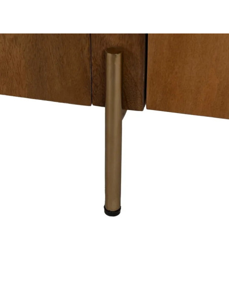 Grand bahut en acacia et plateau en marbre