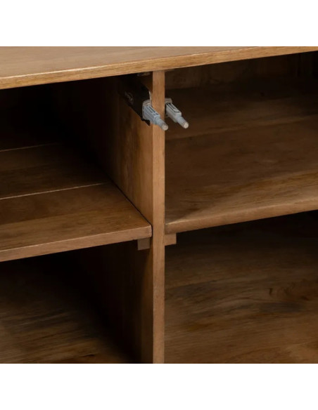 Buffet moderne en bois de manguier 4 portes