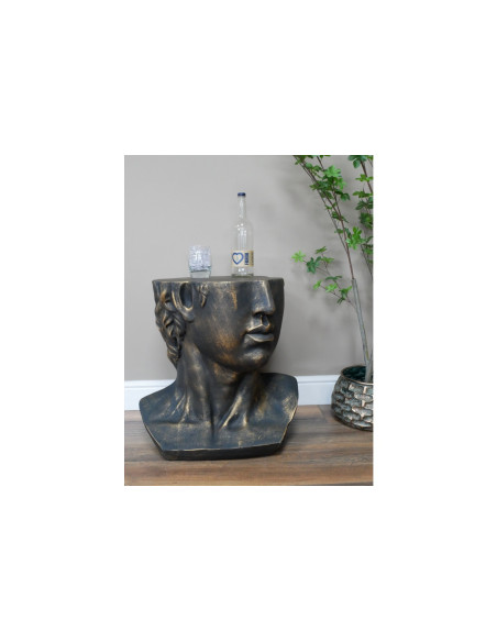 Table basse originale motif tête