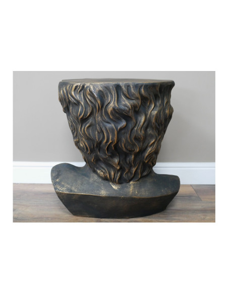 Table basse originale motif tête