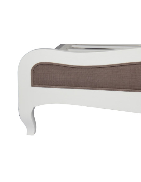 Lit en acajou canné ou en tissu