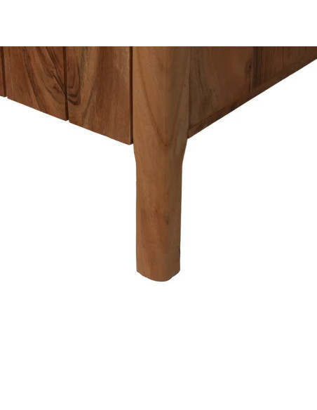Buffet 3 portes en acacia et marbre Maori