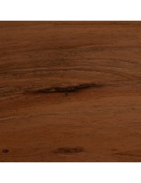 Console en acacia et plateau marbre Maori