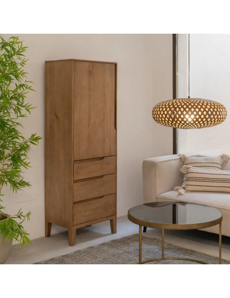 Armoire haute une porte 3 tiroirs Line